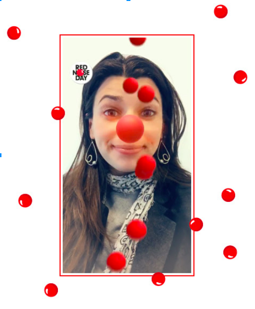 Red Nose Day Snap Chat filter 